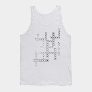 (1968TLSFE) Crossword pattern with words from a 1968 science fiction book. Tank Top